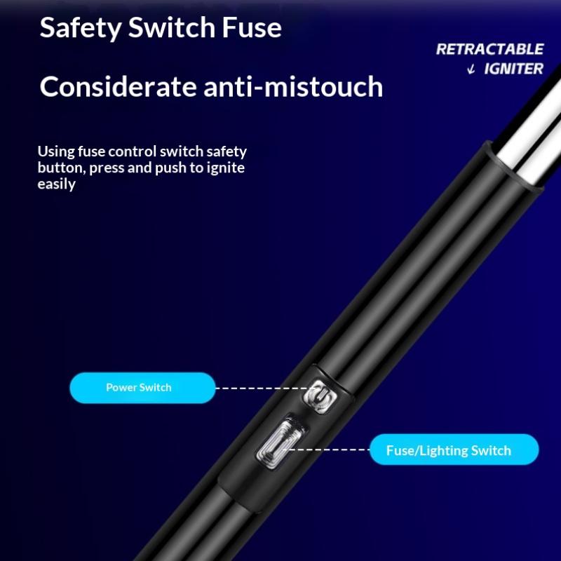 Retractable 100Cm Long Strip Charging Match Pulse Lighter Kitchen Igniter Barbecue Ignition Men'S Tools