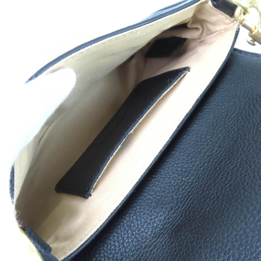 Excellent SEE BY CHLOE Shoulder Bag LESLY One-handle Leather Mini Bag Black Used