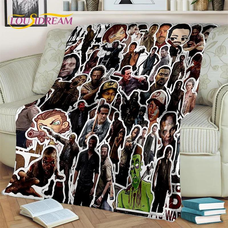 TWD The Walking Dead Rick Horror TV Blanket,Soft Throw Blanket for Home Bedroom Bed Sofa Picnic Travel Office Cover Blanket Kids