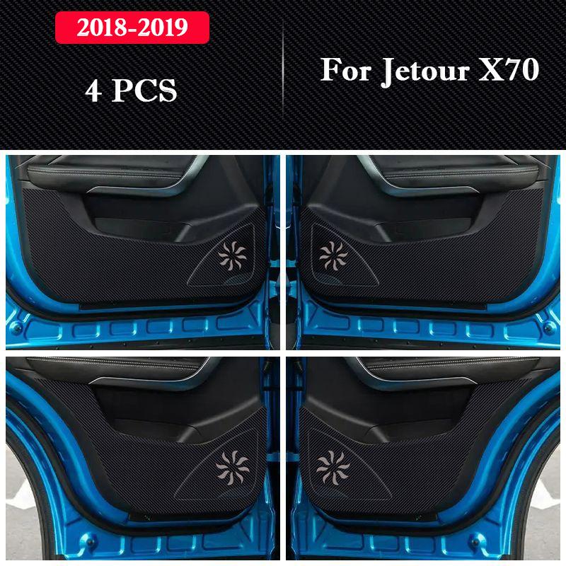 

For Jetour X70 X70 PLUS Car Door Anti Kick Pad Protection Sticker Carbon Fiber Scratch Resistant Film Interior Accessories
