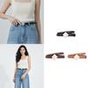 Women Leather Belt With Silver Buckle For Casual Office And Daily Wear