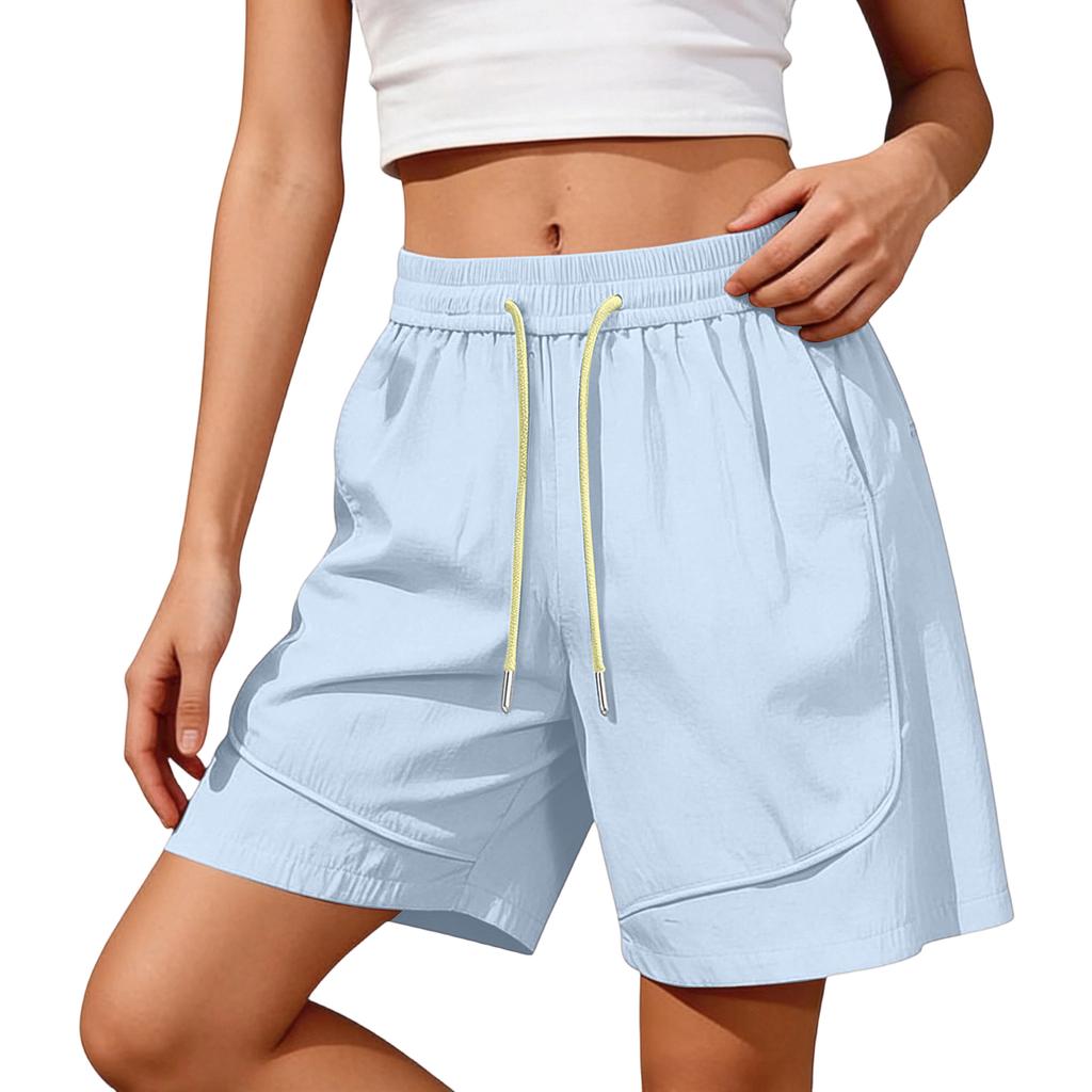 Women's Color Shorts, Casual And Versatile Sports Straight Shorts