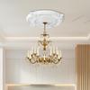 Elegant European Ceiling Medallion with Pre-Cut Light Hole - Decorative Ceiling Rose for Chandeliers & Light Fixtures for Home