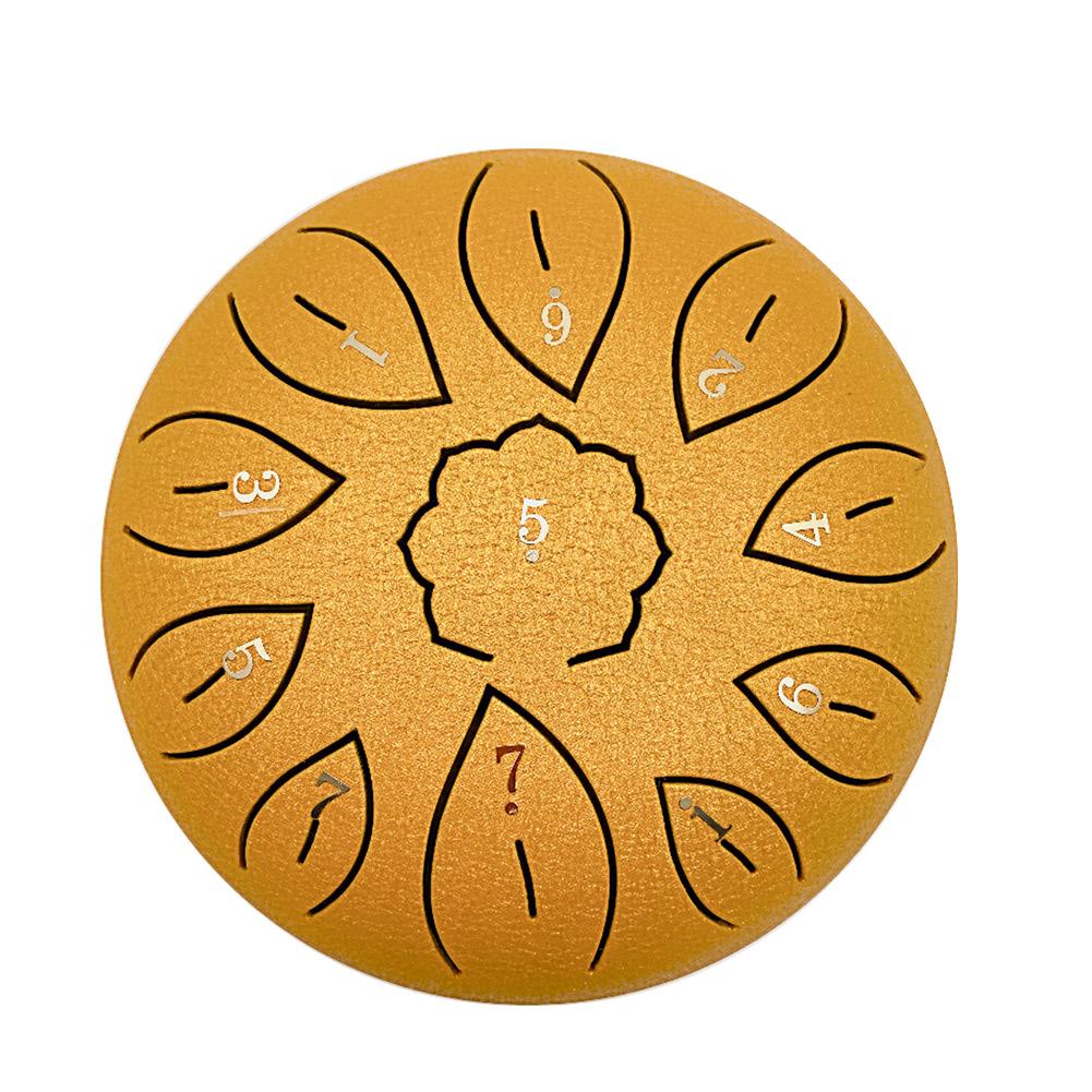 6 inch Steel Tongue Drum  With Drumsticks Tune Percussion Musical Instrument Steel Tongue Drum for Beginners With 11 Tones