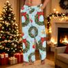 Men's Casual Christmas Print Plush Pajama Pants Sleepwear for Holiday