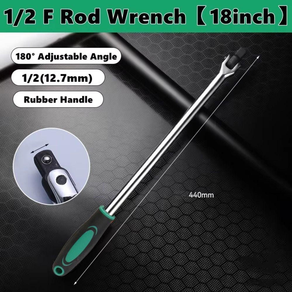 1/2 Drive 1/2'' F Rod Wrench Socket Flex Head Lever Steering Handle  Equipment Maintenance