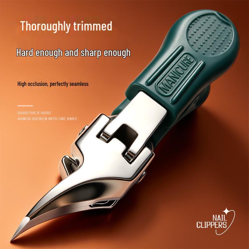 Ultra-Sharp Angled Stainless Steel Nail Clippers for Thick Nails