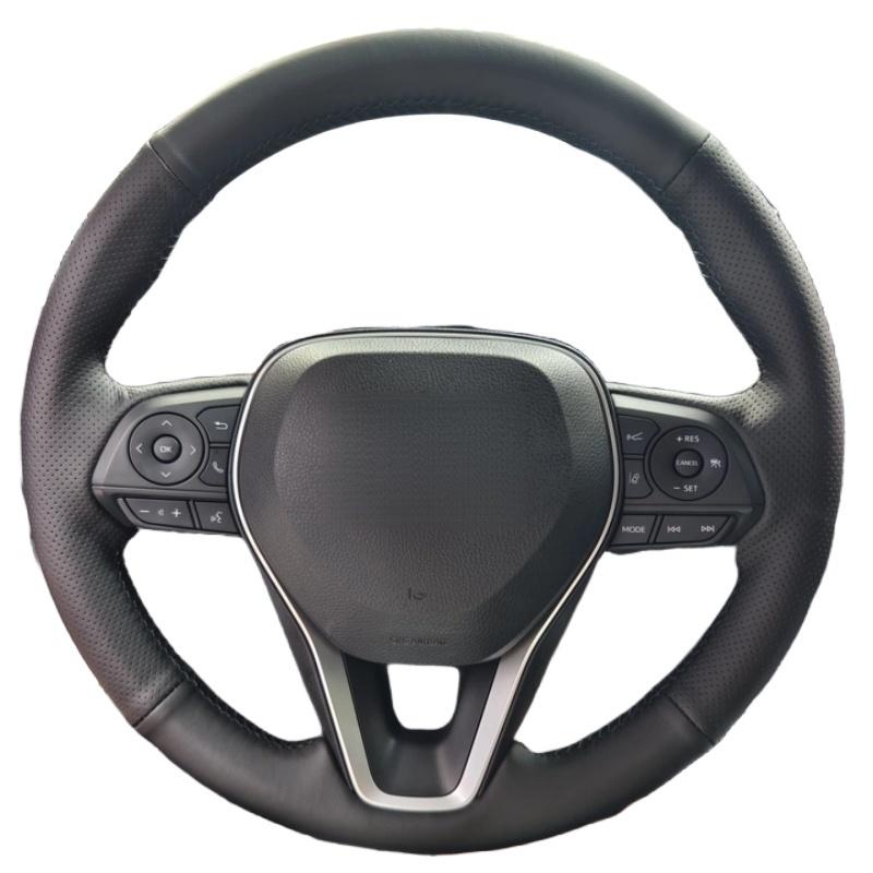 Hand-stitched Steering Wheel Cover Made Of Anti-slip  Leather For Toyota Avalon Camry Crown Corolla 2018- RAV4