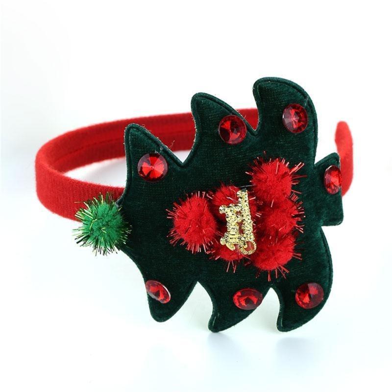 Christmas Decoration Plush Christmas Tree Headband Festival Celebration Headdress Christmas Hairhoop Party Accessories