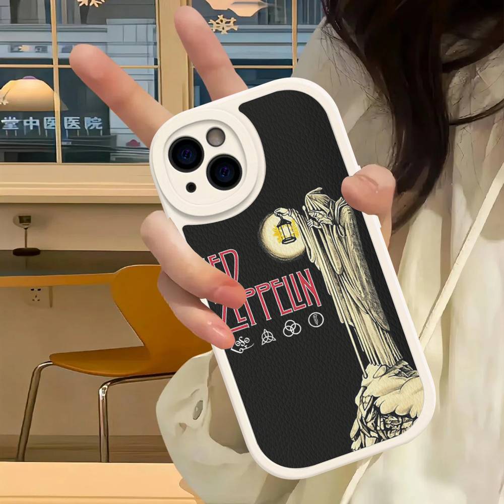 

Rock Band L-Led Zeppelin For IPhone 16 15 14 16E 13 12 11 Pro Max Plus Phone Leather Case iphone 12pro