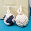 Weighted Door Stopper Heavy Sand Filled Door Stop with Handle Home Office Indoor Decorative Handmade Cotton Rope Ball Floor Doorstop
