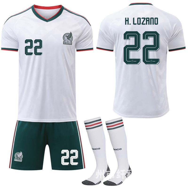 27 Mexico Away White Football Jersey Sports Suit Us-Canada-Mexico World Cup No. 9 Raul Jersey
