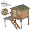 Thatched Cottage Farm Scene Model: Horse Washing, Poultry Ranch, Sandbox Scenery Ornament