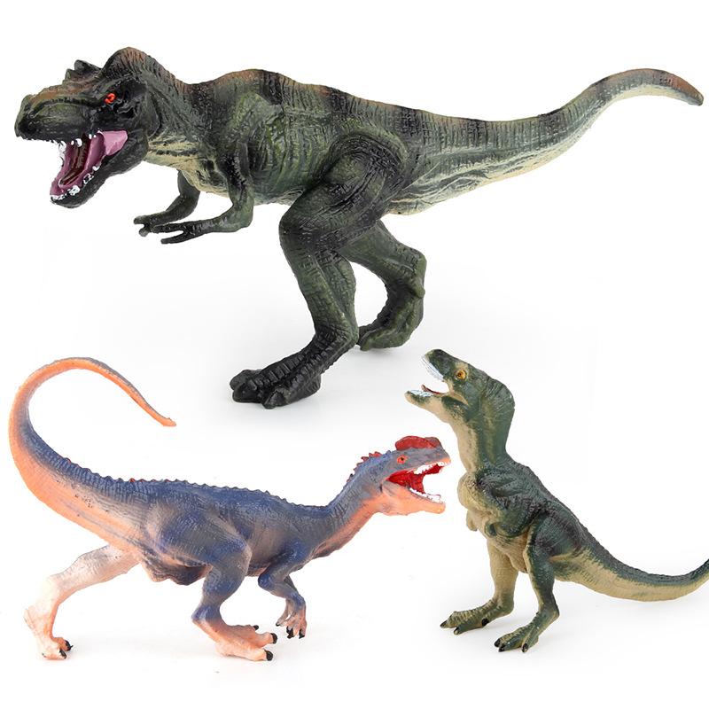 Source Factory Jurassic Animal Model Solid Static Dinosaur Ornament, Tyrannosaurus Velociraptor Forest Toy