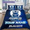 Custom Name HC Kometa Brno Bedding,Quilt Set Quilt Cover Pillowcase Home Birthday Gift(1 * duvet cover + 2 * pillowcase, without core) -HE66