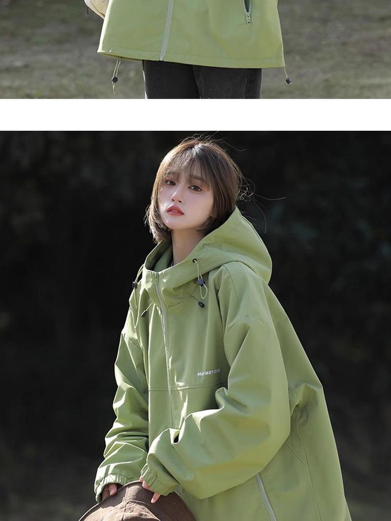 Unisex vodoodpudivá retro větrovka pro páry - ležérní, volná, jarní/podzimní outdoorové oblečení