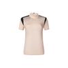 Fila Color Block Stand Collar Pullover Polo Shirt Women Tops Sweet-Pink A11W415104F-LP
