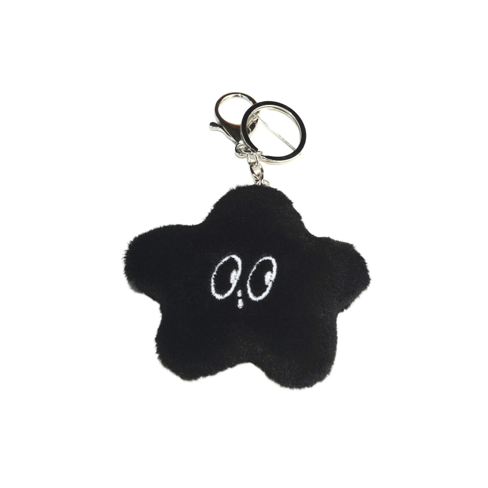 

Black Plush Pendant, Keychain, Backpack Ornament, Cute Emoticon Pack, Star Doll One Size