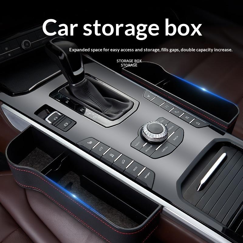 Pu Leather Car Seat Gap Storage Box Interior Products Universal Seat Gap Slit Box Phone Bottle Keys Holder Box Auto Organizer