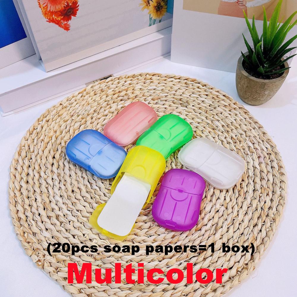 20/60/120/200Pcs New Portable Mini Disposable Soap Paper Travel Soap Paper Washing Hand Bath Clean Scented Slice Sheets Mini