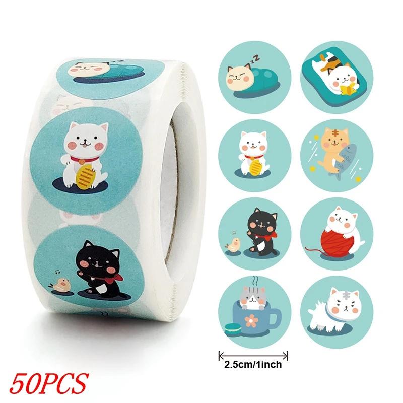 50-500pcs Kids Reward sticker  puppy dog Pattern encouragement stickers for Teachers Cute Animals Stickers Stationery Stickers