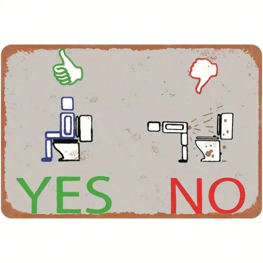 Vacktto X Inch Retro Toilet Metal Sign Rustic Funny Bathroom Wall Decor