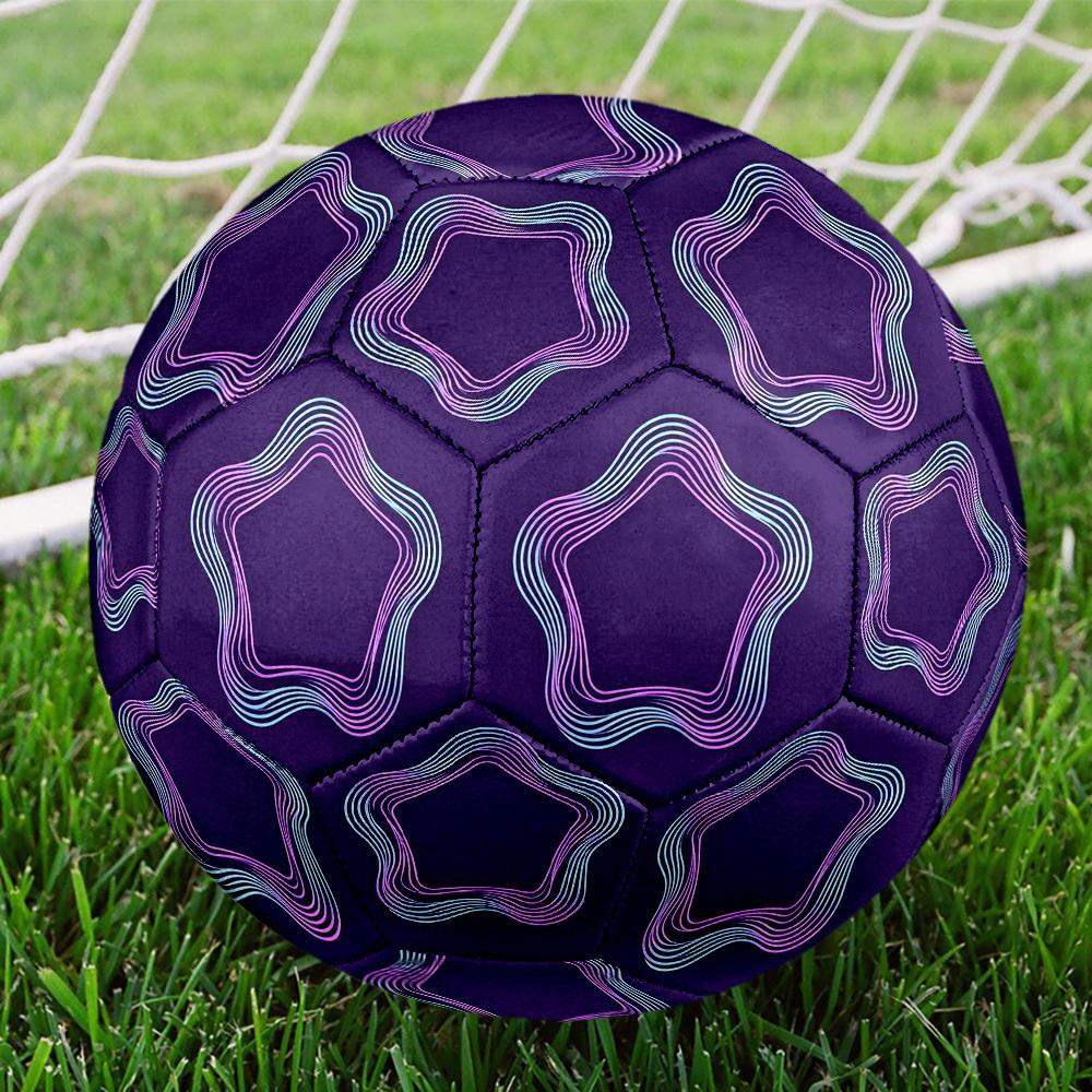 1pc Neon Star Frame Size 5 Soccer Ball Professional Match Training Football Indoor &Outdoor Sports Ball Lightweight Durable C6593