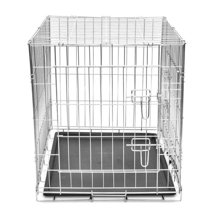 VidaXL Foldable Metal Dog Cage M