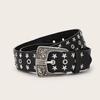 Punk Rock Pu-Ledergürtel Mit Nieten Und Sternkompass-Design Für Modebegeisterte