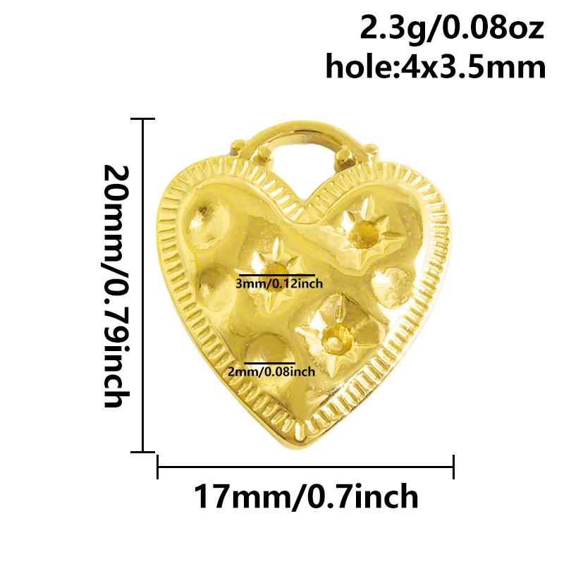 5pcs Geometric Cabochon Base Setting Tray Blank PVD Charm Heart Cross Flower DIY Stainless Steel Pendant For Jewelry Making Bulk
