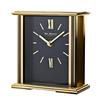 Wm.Widdop Gold Mantel Clock Navy Blue Dial