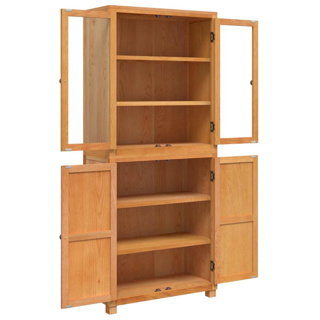 Storage Furniture Set 2 pcs Natural Engineered Wood and Oak