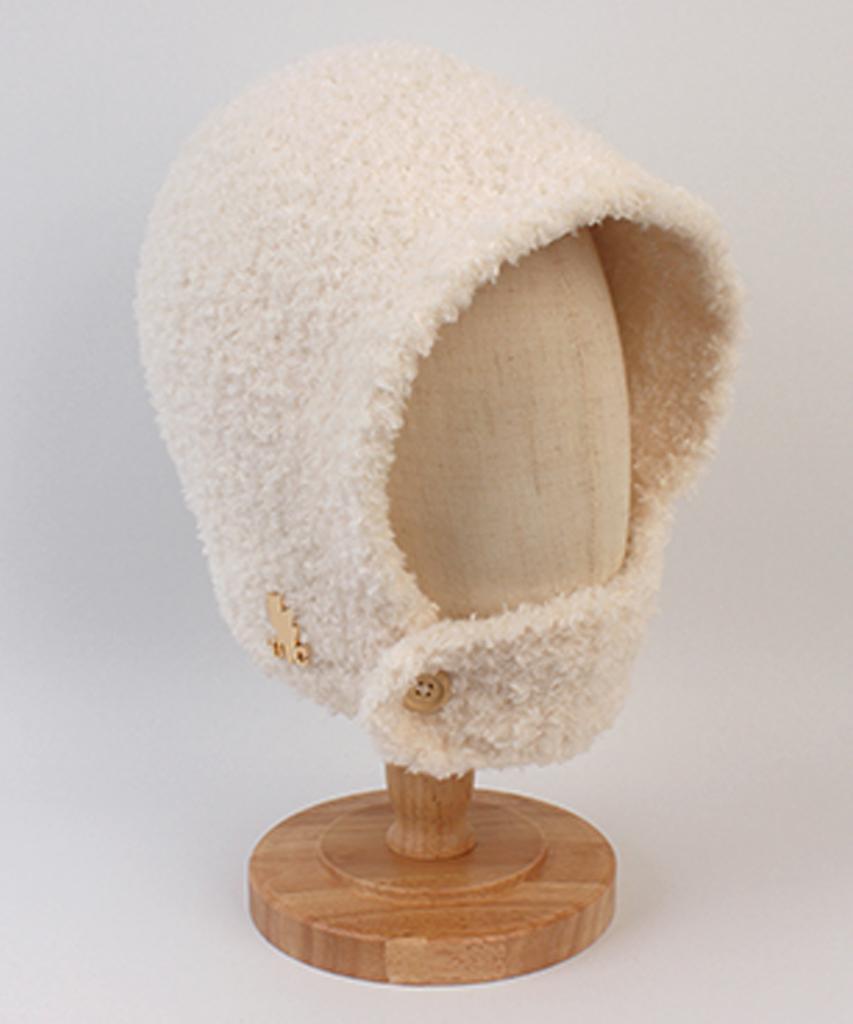 Yunibeosyeolkemiseuteuli Fleece Button Ivory Balaclava