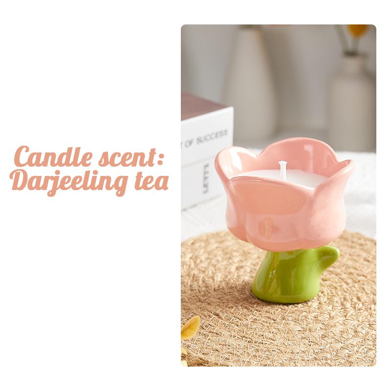

Ароматическая свеча в форме цветка тюльпана, креативный подарок ручной работы на день рождения, ароматическая свеча, украшение для дома, праздничное украшение