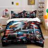American Eagle Truck Bedding Set Bedding Duvet Cover Set Duvet Cover Pillowcases (1 * Duvet Cover 2 * Pillowcases, without duvet insert)