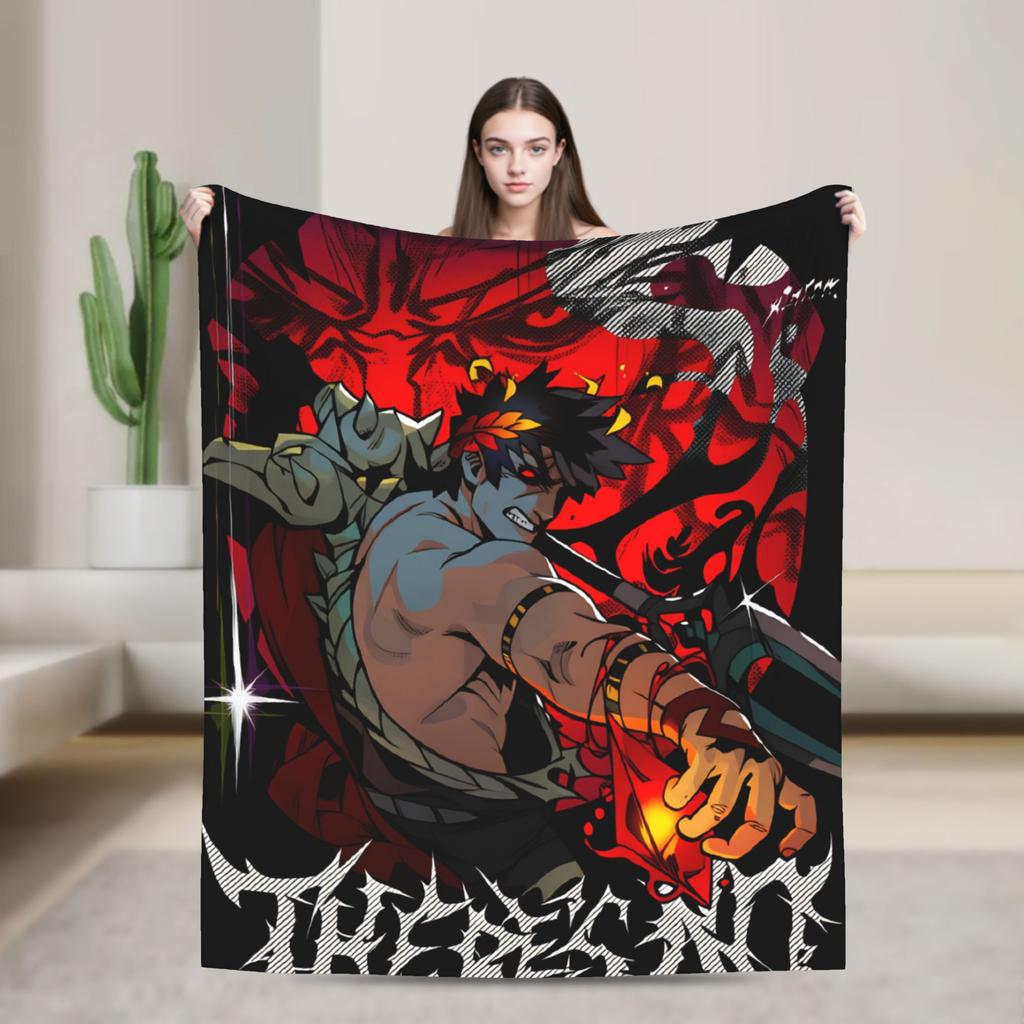 Hades Zagreus Flannel Blanket  Soft Warm Throw Blanket for Outdoor Travel Office Novelty Bedspread Sofa Bed Cover