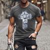 Men's Street  Muscle Short Sleeve Print Personality Fashion Fashion T-Shirt