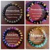 Amethyst Tiger Eye Bracelet Set: Anxiety Relief & Wealth Energy