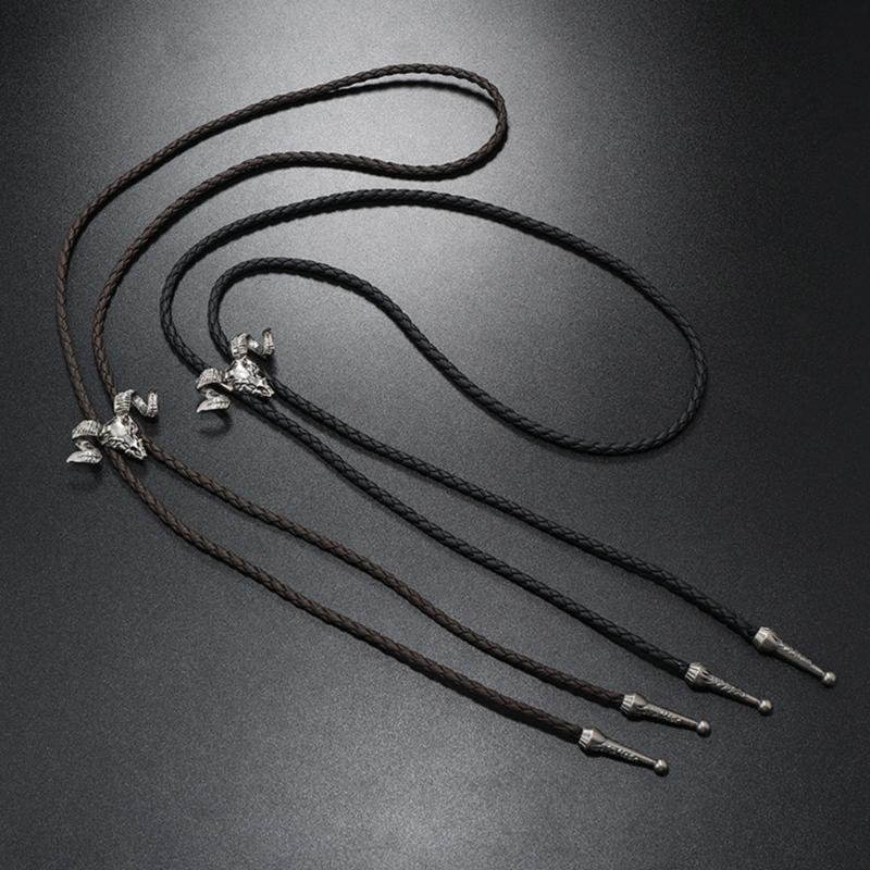Bolo Tie for Men Teens Cowboy Western Cowgirl Alloy Sweater Shirt Decors Necktie