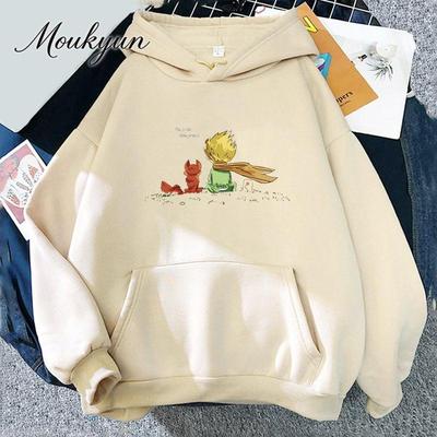 Kawaii Hoodie Cartoon Mädchen Übergroßes Sweatshirt Frühling/Herbst Hellblau Tops Langarm
