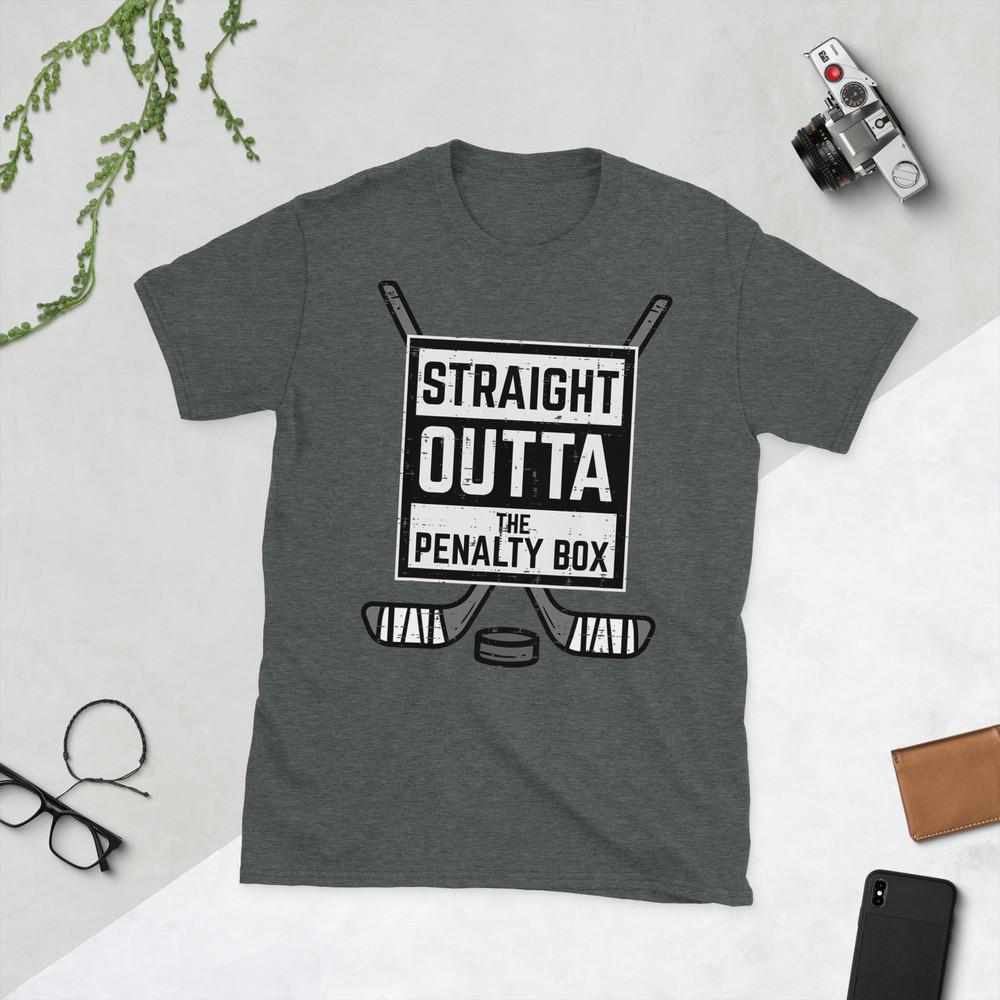 Ice Hockey Straight Outta Penalty Box Funny Unisex Boys Kids Tshirt