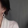 Natural freshwater pearl French earrings women's high-end stud earrings light luxury earrings retro romantic temperament versatile earrings
