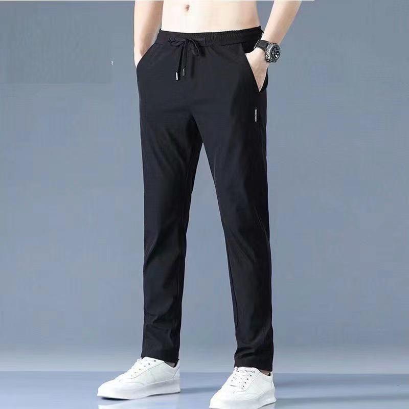 Ice Silk Men's Loose Breathable Slim Straight Casual Summer Trousers