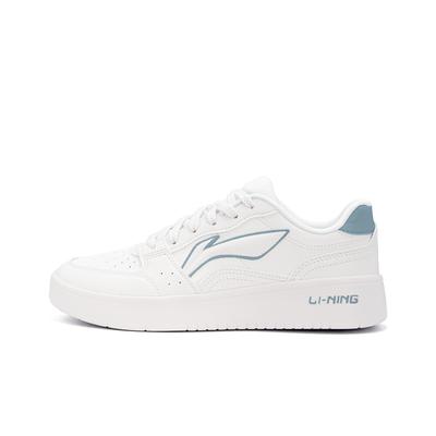 Li Ning Sycee Slip Resistant, Abrasion Resistant, Height Increasing Low Top Skateboard Shoes Men's White Blue AGCT339-6(Team471-)