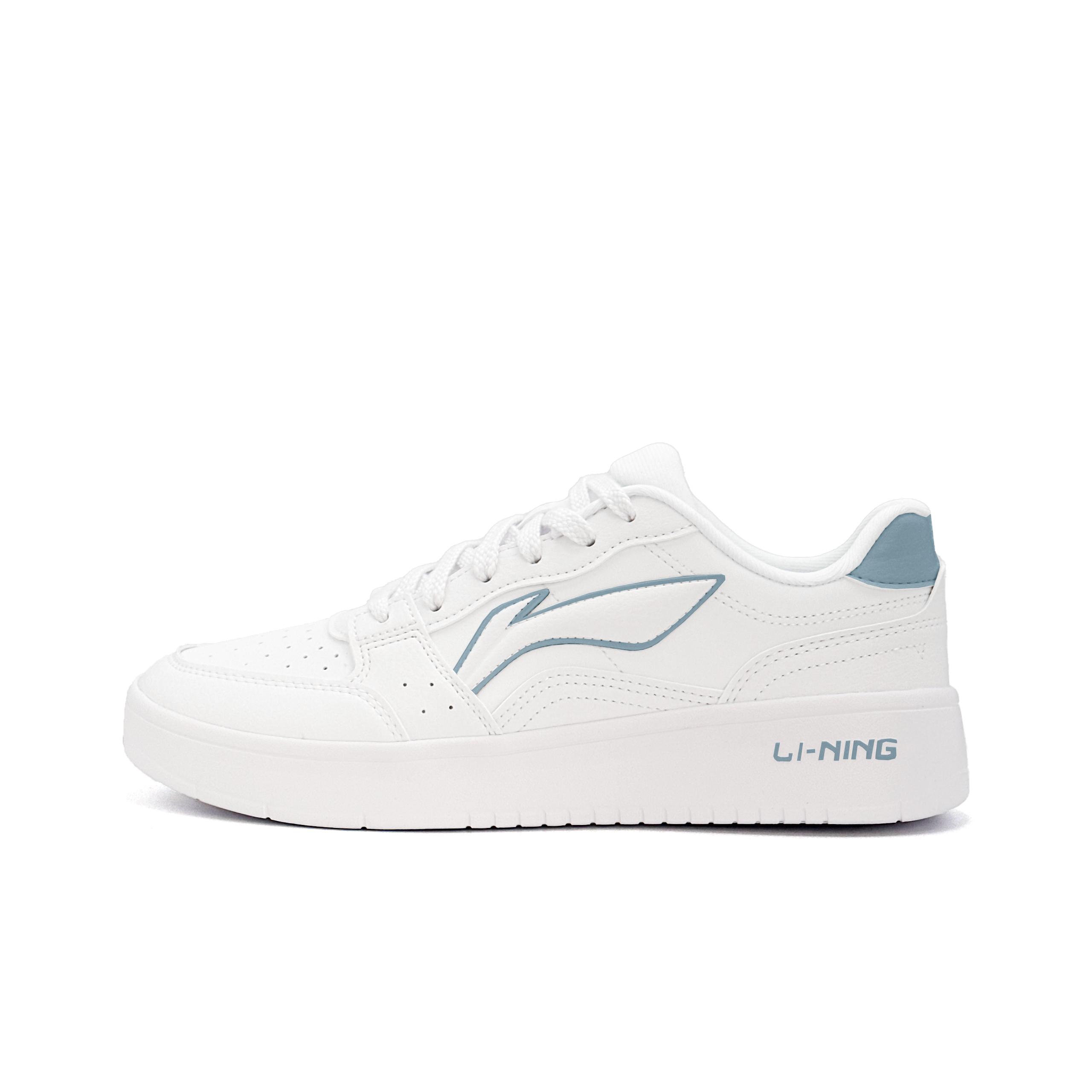 Li Ning Sycee Скользкие, Износостойкие, Увеличивающие рост Низкие Скейтбордические Кроссовки Мужские Белый Синий AGCT339-6(Команда471-) 39.5