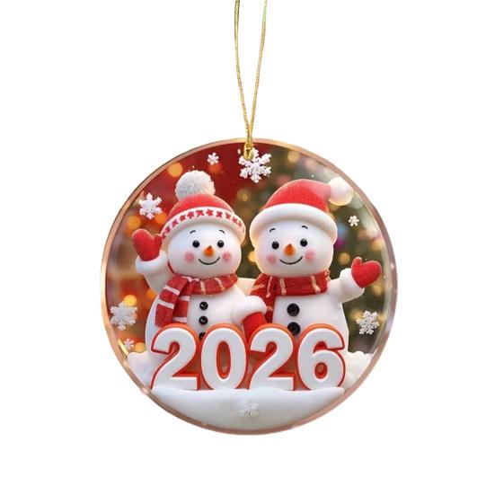 Christmas Ornament Snowman Santa Claus Deer Design Car Rear View Pendant