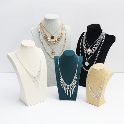 Necklace Display Stand Portrait Model Jewelry Stand Neck Mold Counter Display Props Necklace Shelf Jewelry Display Neck