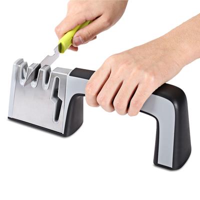 Original 4 en 1 aiguiseur de couteaux et ciseaux quatre étapes aiguiseur de couteaux de cuisine pierre à aiguiser le meilleur outil de cuisine domestique