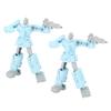 2Pcs Deformation Robot Toy Deformation Robot Pen Disassemble Student Study Stationery Light Blue