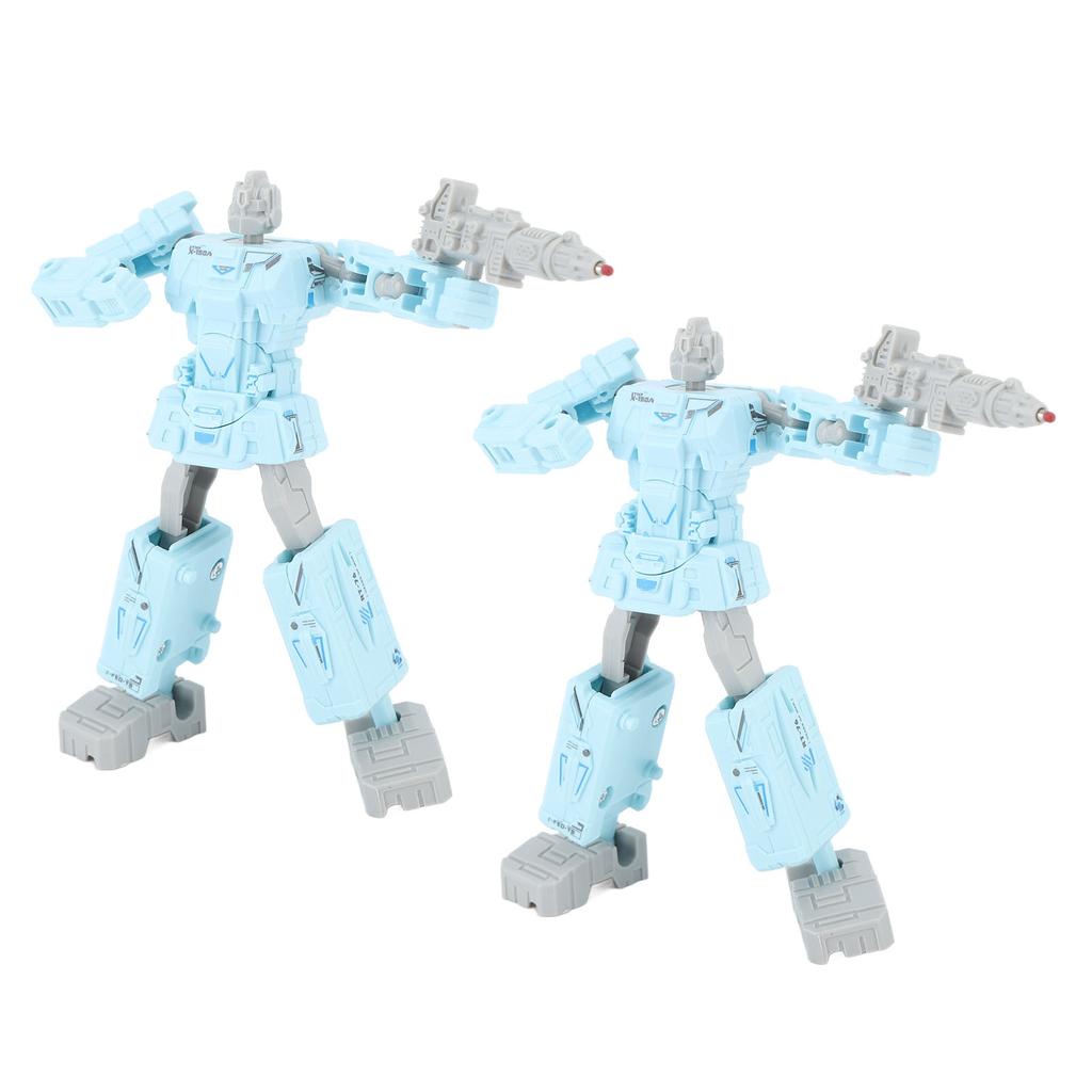 2Pcs Deformation Robot Toy Deformation Robot Pen Disassemble Student Study Stationery Light Blue
